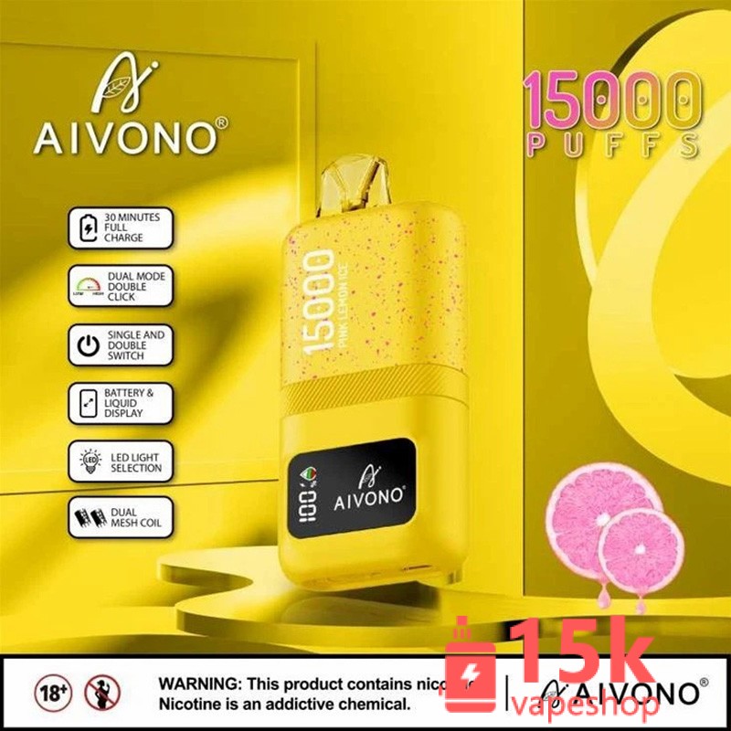 Aivono Aim Magic 15000: High-Performance E-Cigarette with 15,000 Puffs, 24ml E-Liquid Capacity, and Customizable Features - 画像 (6)