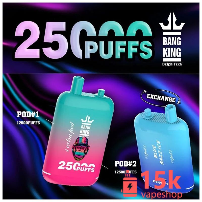 Bang 25000 Puffs Disposable E-Cigarettes 23ml+23ml, 650mAh Dual Mesh Vaporizers, Wholesale Vape - зображення 6