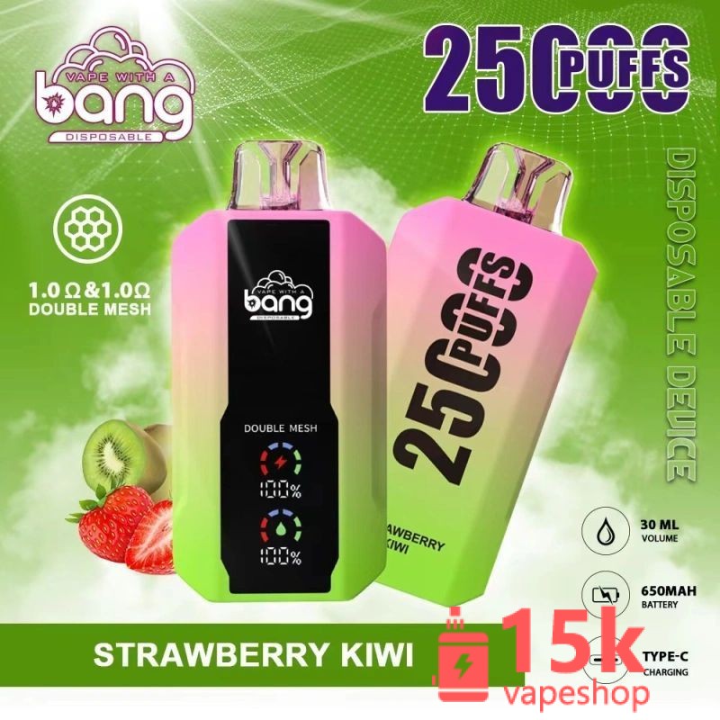 ⁦Bang 25000 Puffs LCD Disposable Vape Pen with Fruit Flavors & 650mAh Battery - Wholesale Vape⁩ - الصورة ⁦4⁩