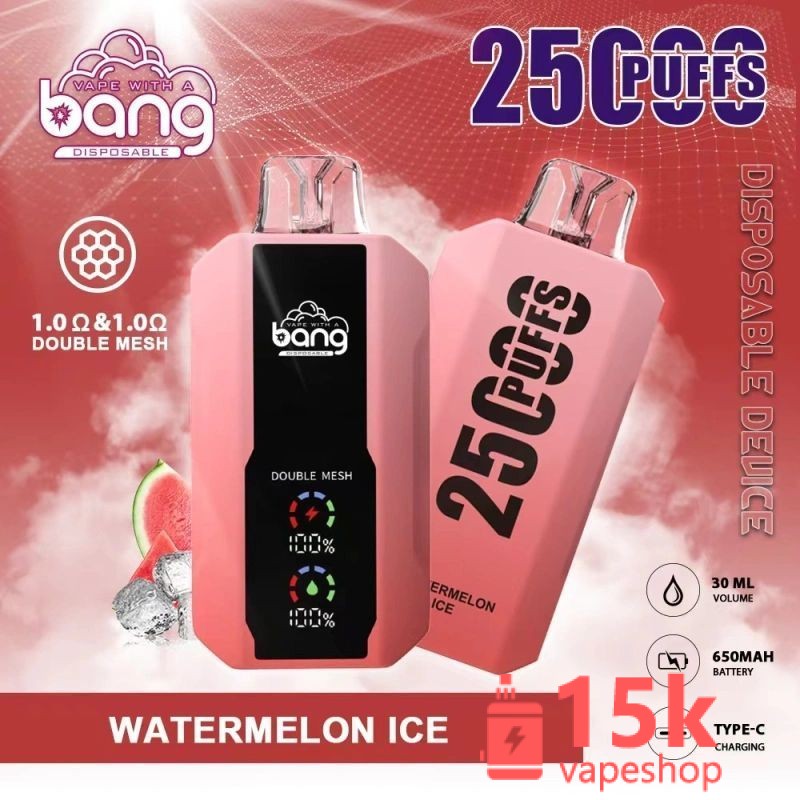 ⁦Bang 25000 Puffs LCD Disposable Vape Pen with Fruit Flavors & 650mAh Battery - Wholesale Vape⁩ - الصورة ⁦5⁩