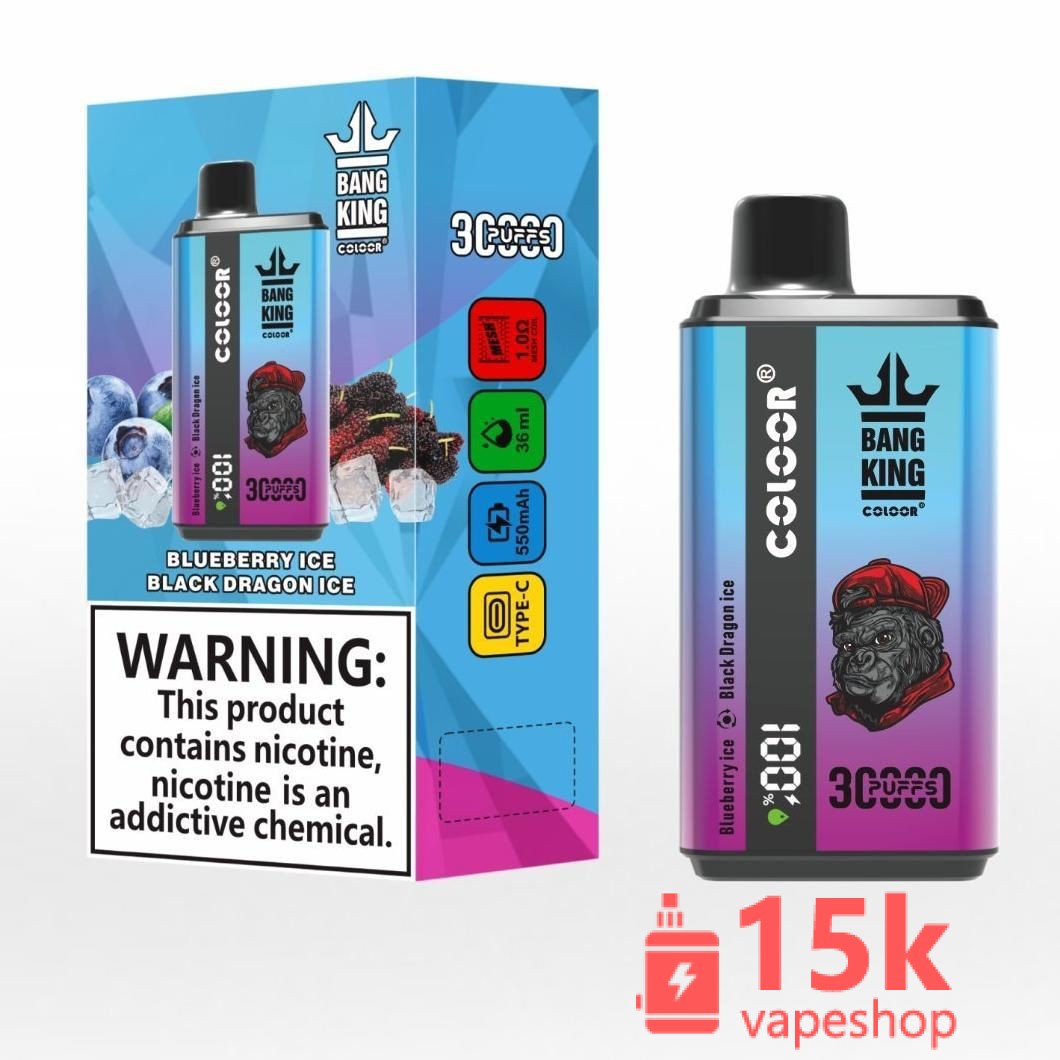 Bang 30000 Puffs Disposable Vape Pen Kit - Rechargeable, Dual Flavor, 36ml, 550mAh, Type C Charging - 画像 (3)