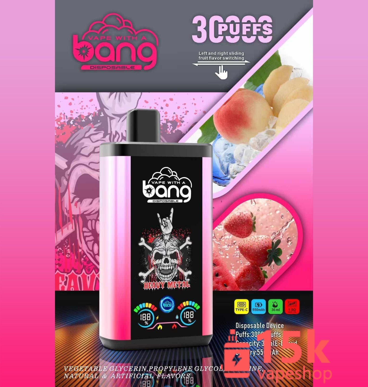 Bang 30000 Puffs Double Flavor Disposable Vape 36ml Capacity 550mAh Battery - Wholesale E-Cigarette