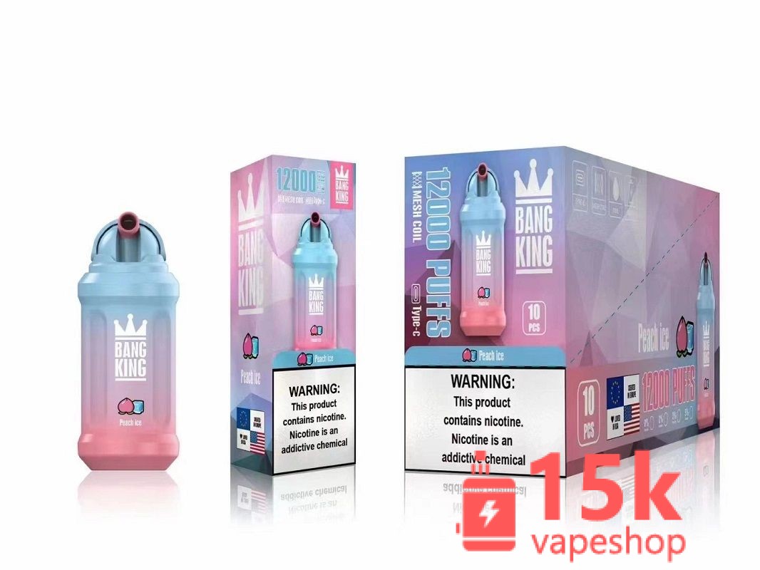 Bang King 12000 Puffs Disposable Vape Pen - 23ml, Fruit Flavors, Rechargeable, FDA Certified - 画像 (2)