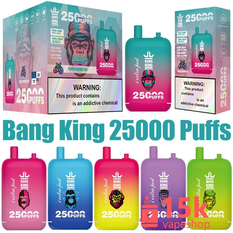Bang King 25000 Puffs Dual Pods Disposable Vape Pen - Wholesale Electronic Cigarette, Fruits Flavors, 650mAh, OEM - 画像 (5)