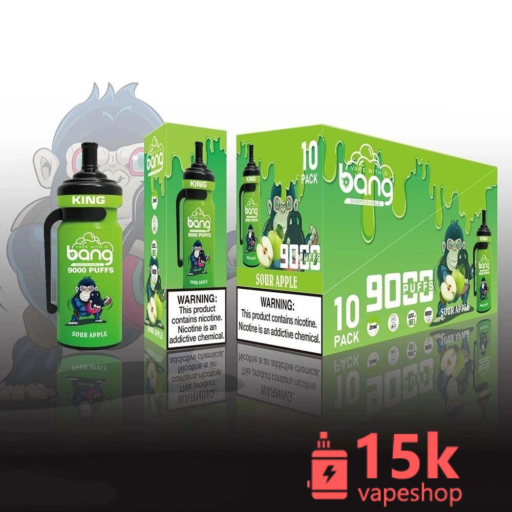 Bang King 9000 Puffs Disposable Vape - 16 Flavors, 20ml Oil Capacity, Rechargeable, FDA Certified - 画像 (6)