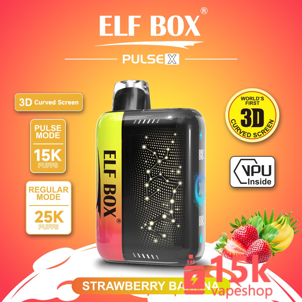 ElfBox Pulse-X 25000 Puffs Rechargeable Disposable Vape Pen | 25000 Puffs, Dual Mesh Coil, Adjustable Nicotine Levels - 画像 (6)