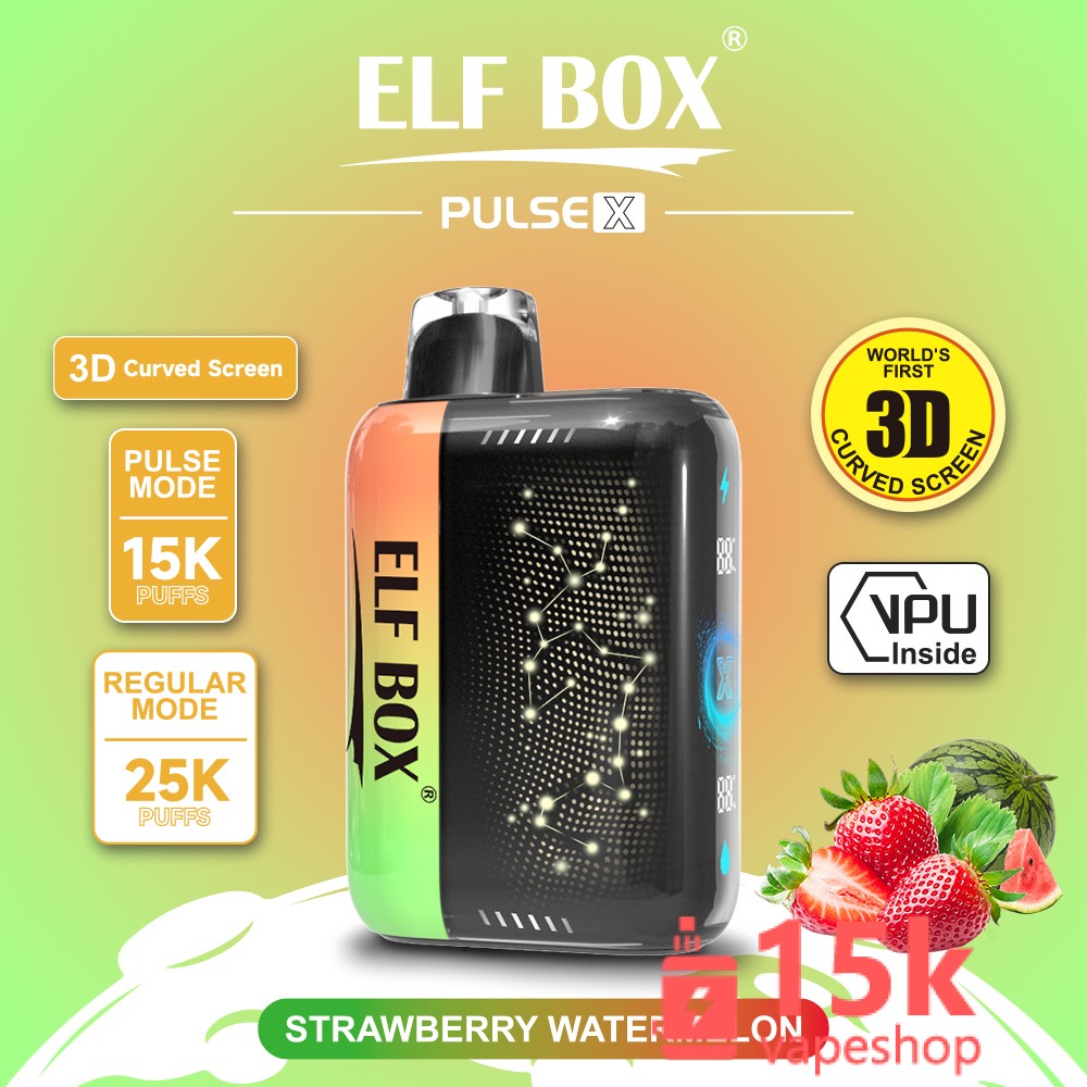 ElfBox Pulse-X 25000 Puffs Rechargeable Disposable Vape Pen | 25000 Puffs, Dual Mesh Coil, Adjustable Nicotine Levels - 画像 (4)