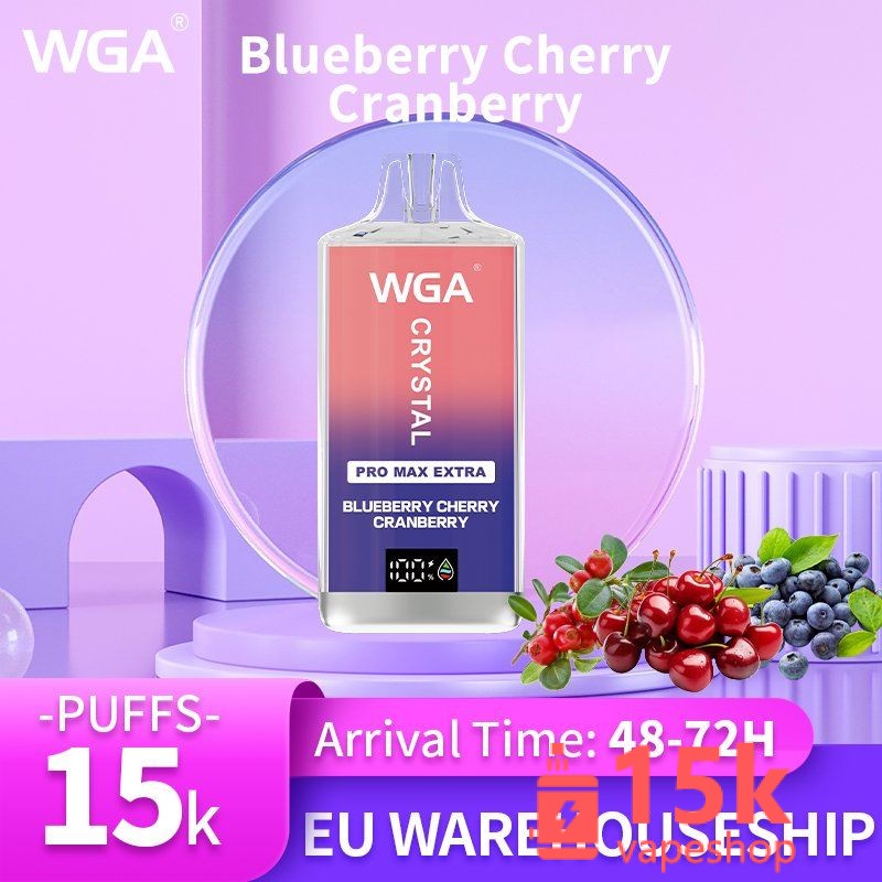 EU Warehouse WGA Crystal 15K Disposable Vape - Dual Flavors, 15000 Puffs, Fruit Series, FDA Certified - 画像 (6)