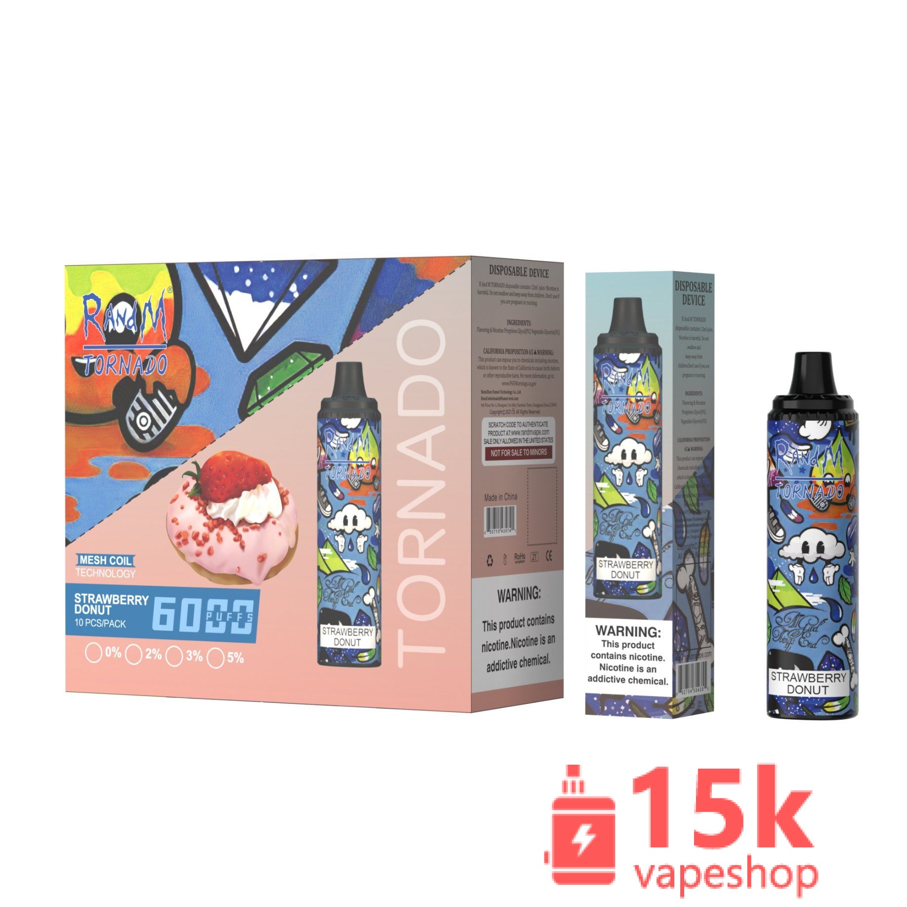 ⁦Hot Sales Randm Tornado Disposable Vape Pod 6000puffs Electronic Cigarette⁩ - الصورة ⁦3⁩
