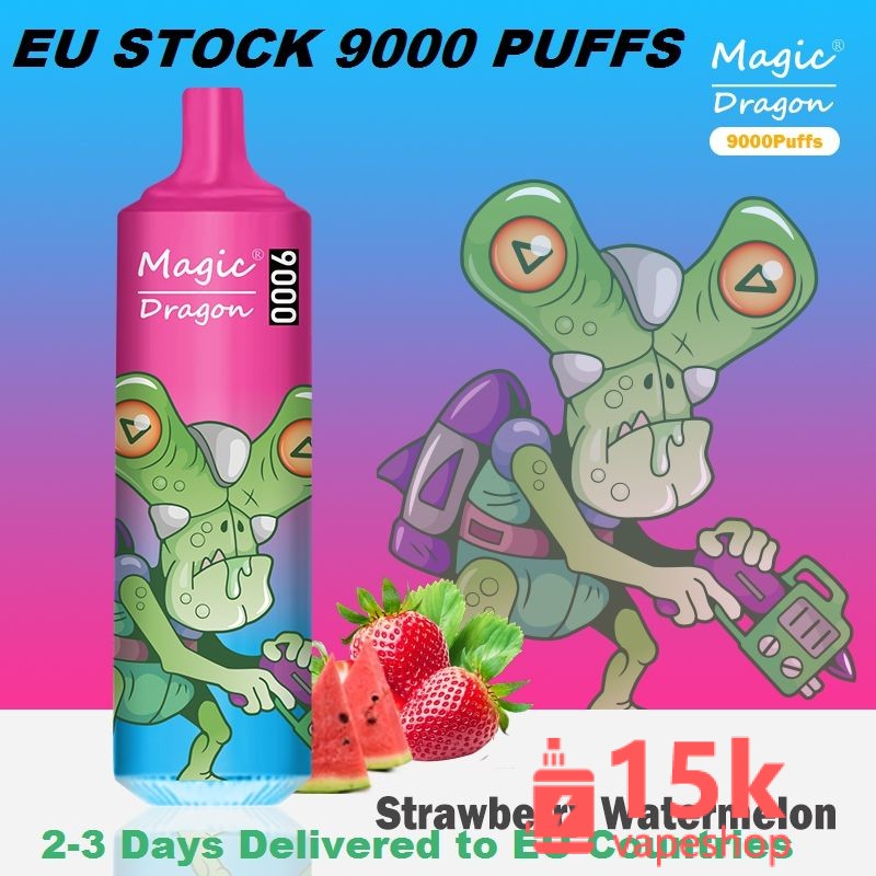 Komodo Magic Dragon 9000 Puffs Disposable Vape Pen - 18ml E-Liquid, Type-C Rechargeable, RGB Light, 10 Flavors - 画像 (3)