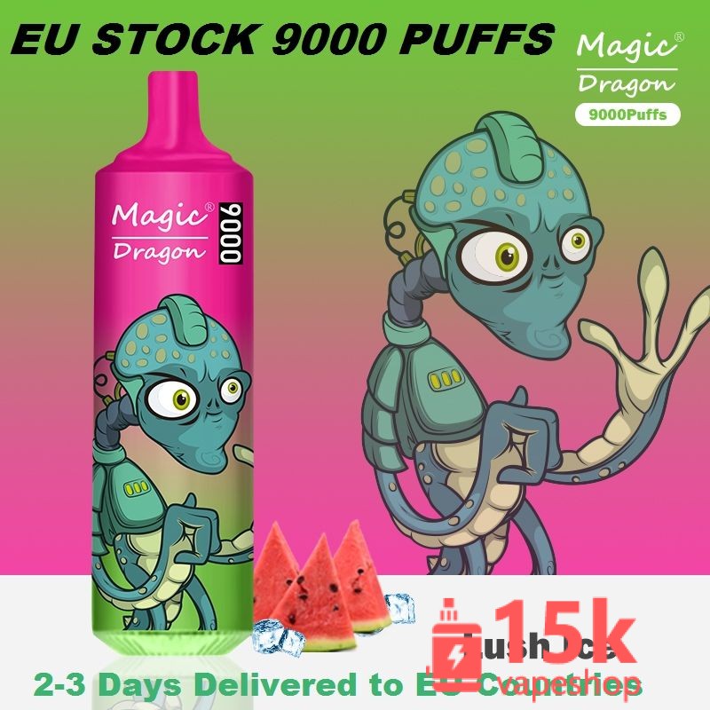 Komodo Magic Dragon 9000 Puffs Disposable Vape Pen - 18ml E-Liquid, Type-C Rechargeable, RGB Light, 10 Flavors - 画像 (4)