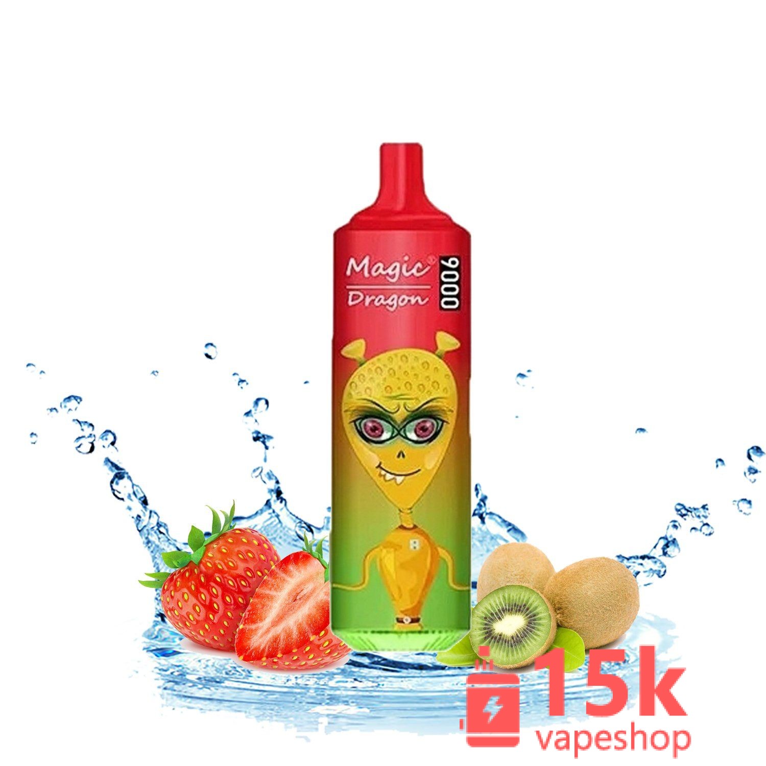 Magic Dragon 9000 Puffs Disposable Vape with RGB Light - Wholesale Cheap EGO Vape, Fruits Flavor, CE Certified - 画像 (3)