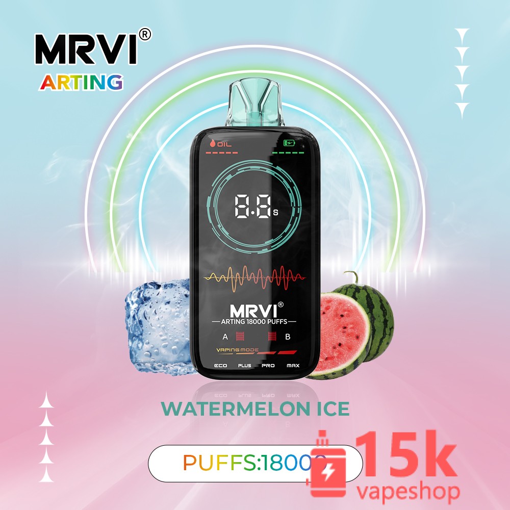 Mrvi Arting 18000 Puffs Vape Device with 4 Heating Modes, Dual Mesh Coil, and Full Screen Display - 画像 (5)
