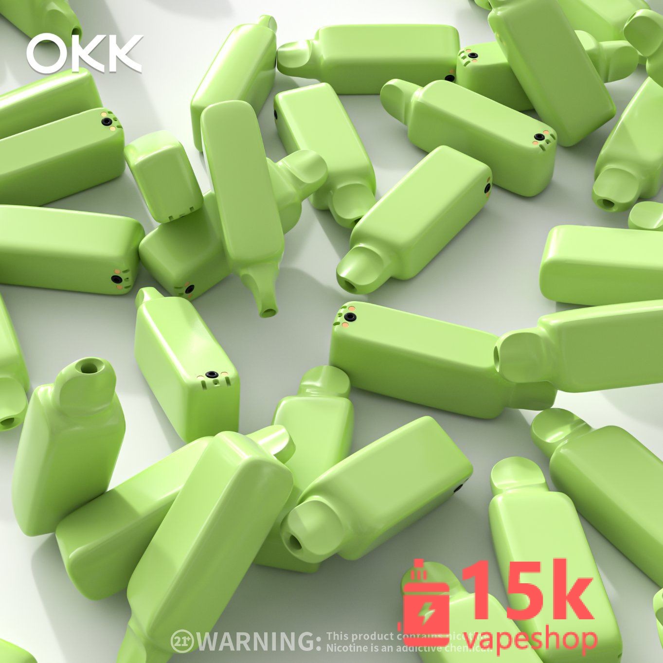 ⁦OKK Cross 5000 Puffs Disposable Vape | Fruit Flavors, FDA Certified, Custom Logo, Wholesale⁩ - الصورة ⁦4⁩