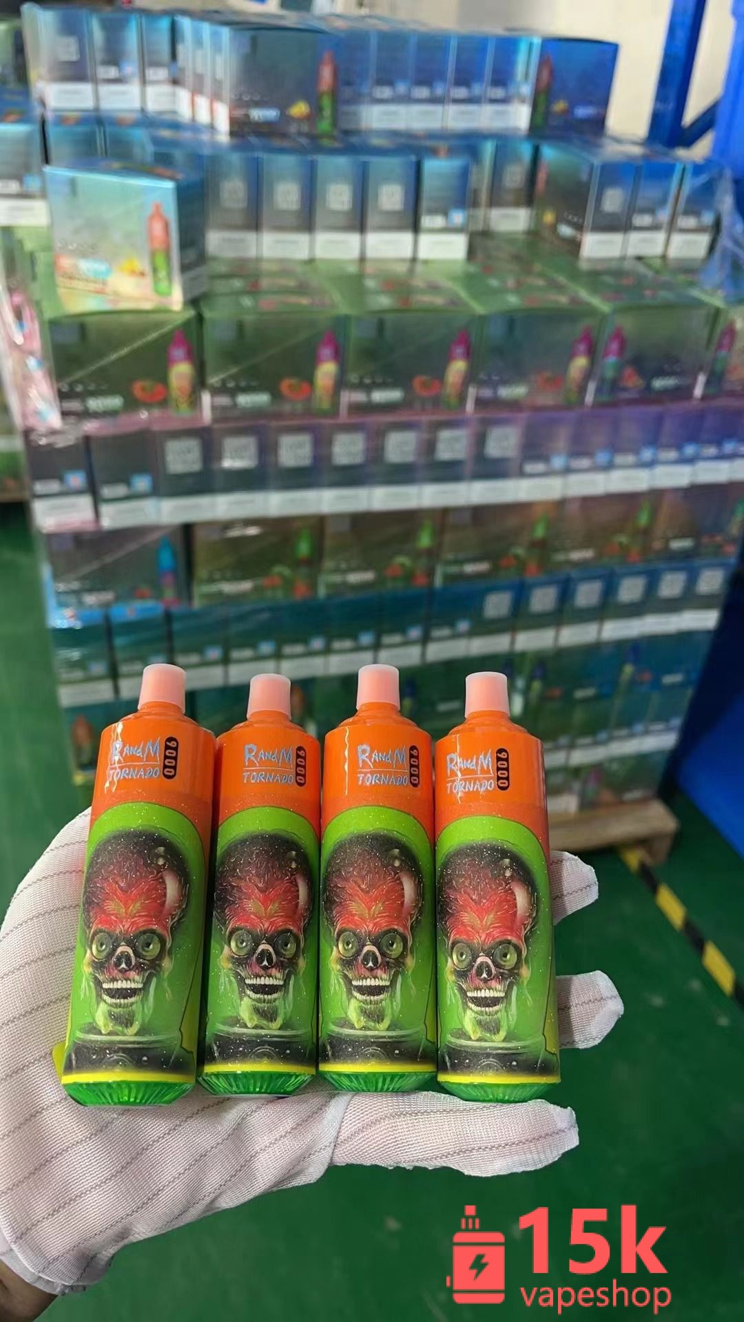 Randm Tornado 9000 Vape Pen Wholesale - Nicotine-Free, 12 Fruit Flavors, Disposable E-cigarette - 画像 (3)