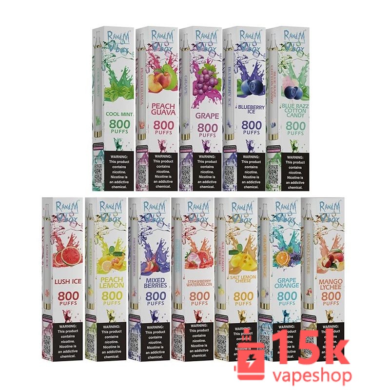 Randm Vbar Disposable Vape Pen 800 Puffs, 2%-5% Nicotine, Metal, Fruit Flavors, Custom Logo - 画像 (3)