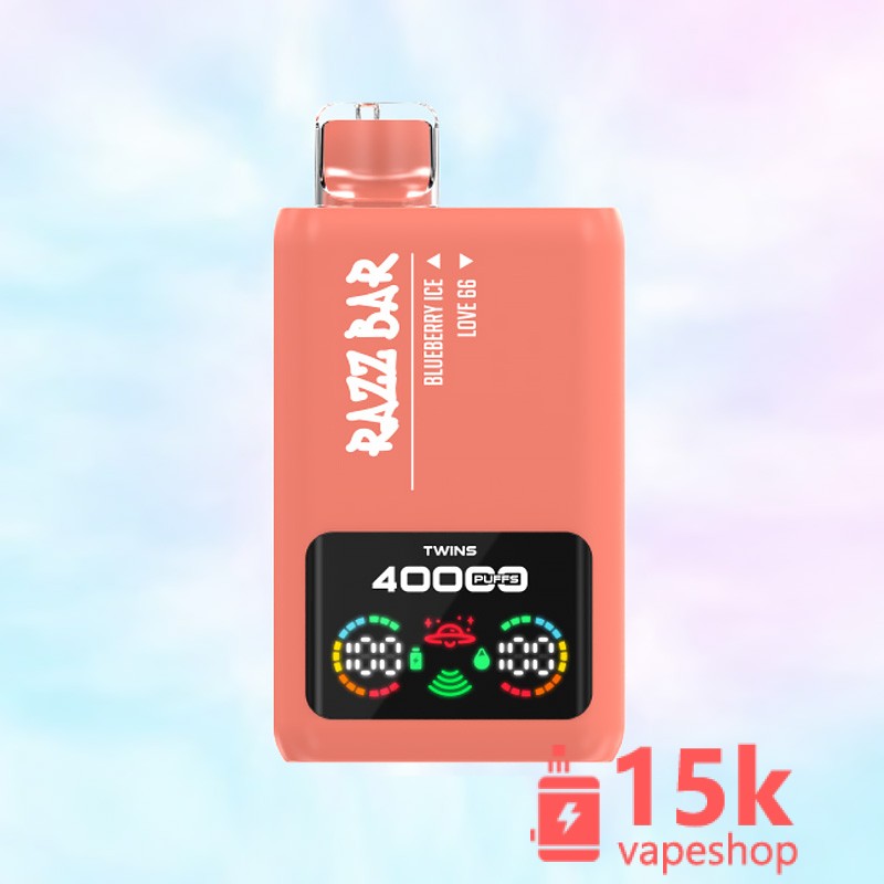ラズバー40000パフダブルフレーバー40Kベイプ｜650mAh充電式｜メッシュコイルデュアルタンク