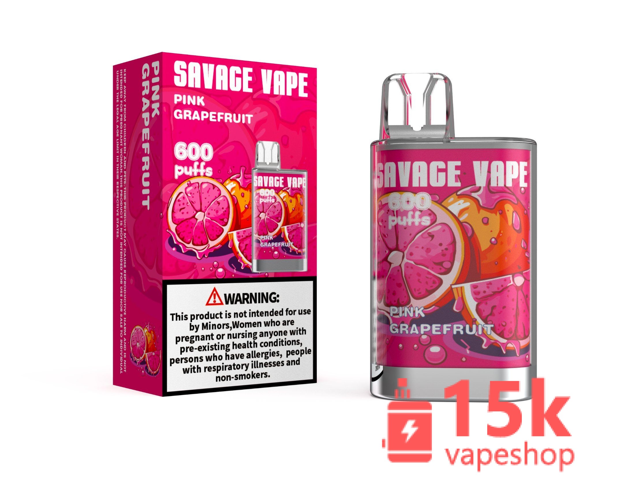 Savage Crystal 600 Puffs Disposable Vape 2ml Nic Salt 20mg with Logo EU Warehouse Free Shipping