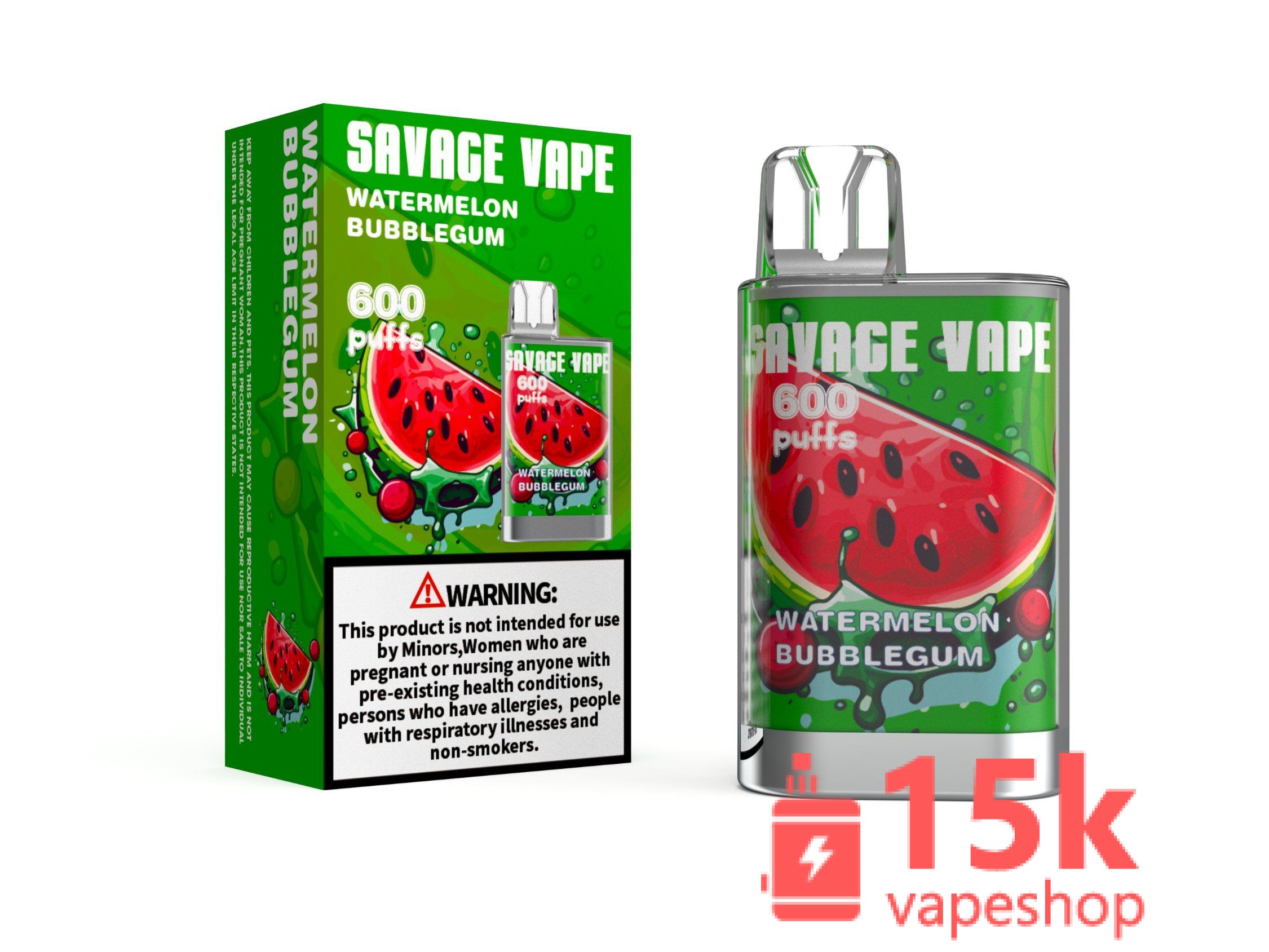 ⁦Savage Crystal 600 Puffs Disposable Vape 2ml Nic Salt 20mg with Logo EU Warehouse Free Shipping⁩ - الصورة ⁦4⁩