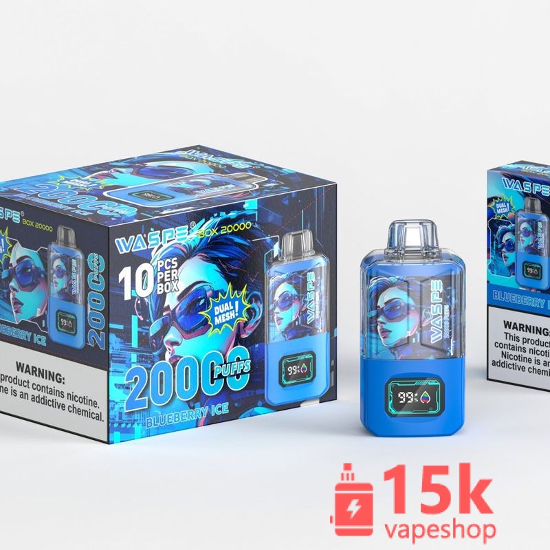 WASPE 20000 Puffs Dual Mesh Box Vape - Premium Disposable Vape with 20000 Puffs & 12 Flavors - 画像 (4)