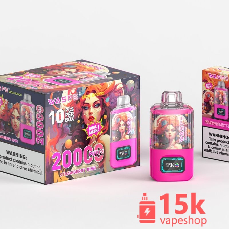 WASPE 20000 Puffs Dual Mesh Box Vape - Premium Disposable Vape with 20000 Puffs & 12 Flavors - 画像 (3)