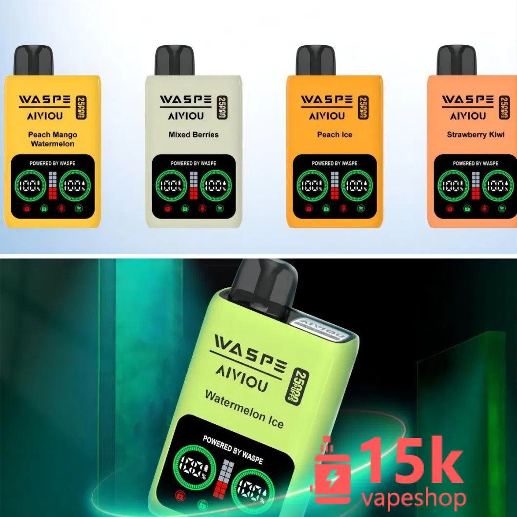 WASPE Aiviou 25000 Puffs Disposable Vape Pen - 12 Flavors, 25ml, 650mAh, Type C Charging - immagine 6