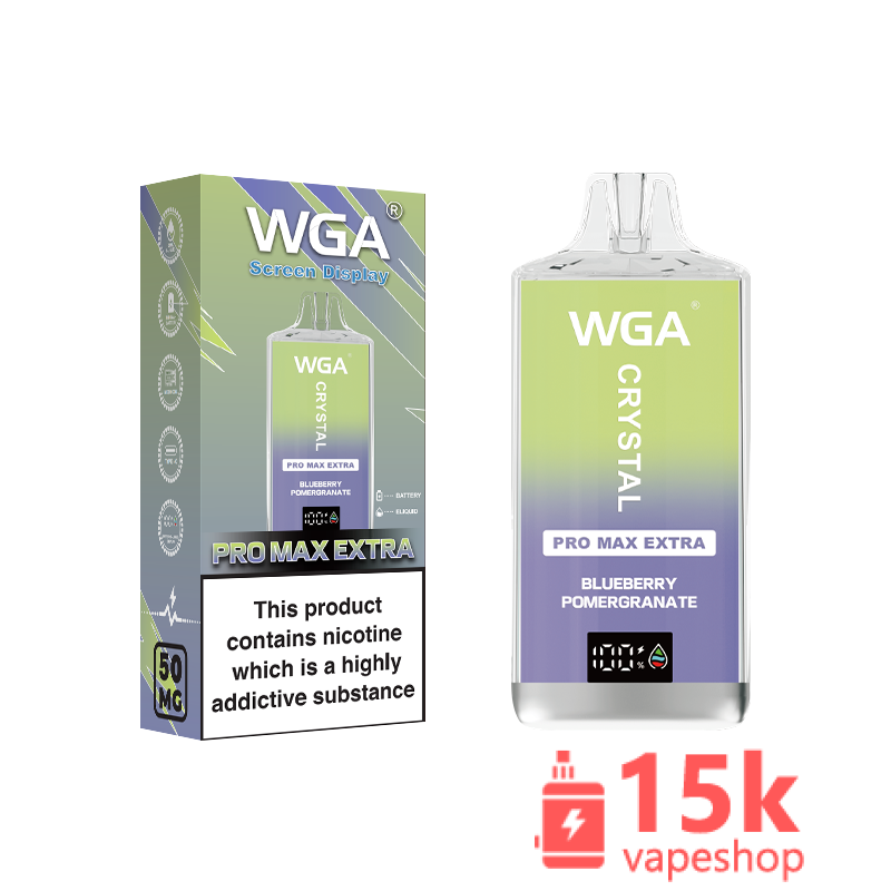 Wga Crystal Pro Max Eetra 15000 Disposable E-Cigarette - 15000 Puffs, 650mAh Battery, 25ml E-Liquid - 画像 (4)