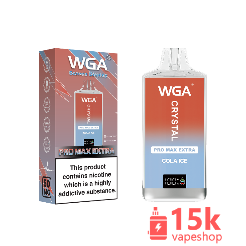 Wga Crystal Pro Max Eetra 15000 Disposable E-Cigarette - 15000 Puffs, 650mAh Battery, 25ml E-Liquid - 画像 (6)