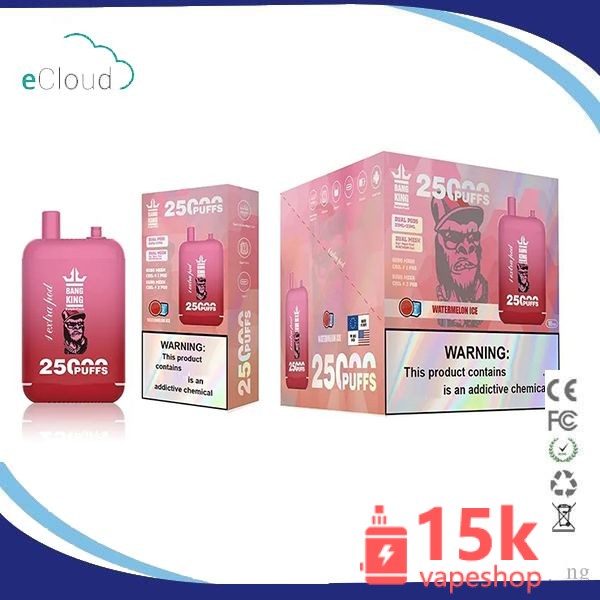 Wholesale Bang King 25000 Puffs Disposable Vape - 23ml Capacity, Fruit Flavors, 0%-5% Nicotine