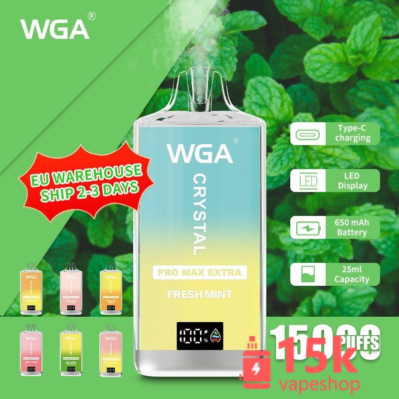 Wholesale Crystal 15K Disposable Vape E Hookah EU Warehouse Poland Germany Fruit Flavor 2% 5% Nicotine - 画像 (6)