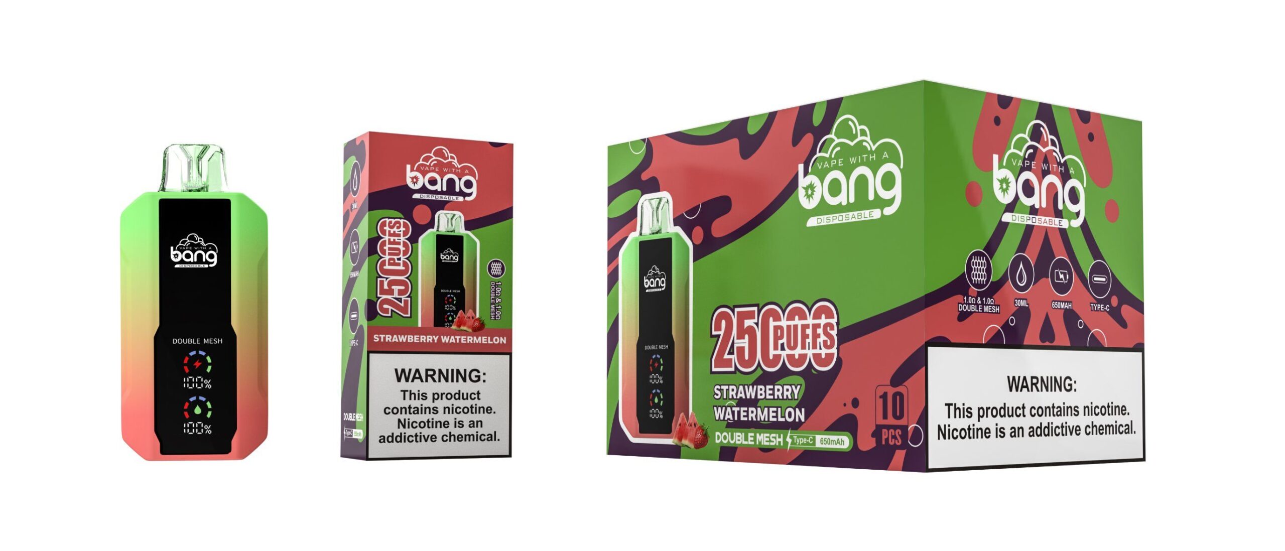 World Popular Vape Wotofo Bang 30ml Liquid 25000 Puffs Rechargeable Mesh Coil E Cig with Factory Price Wholesale Vape - 画像 (5)