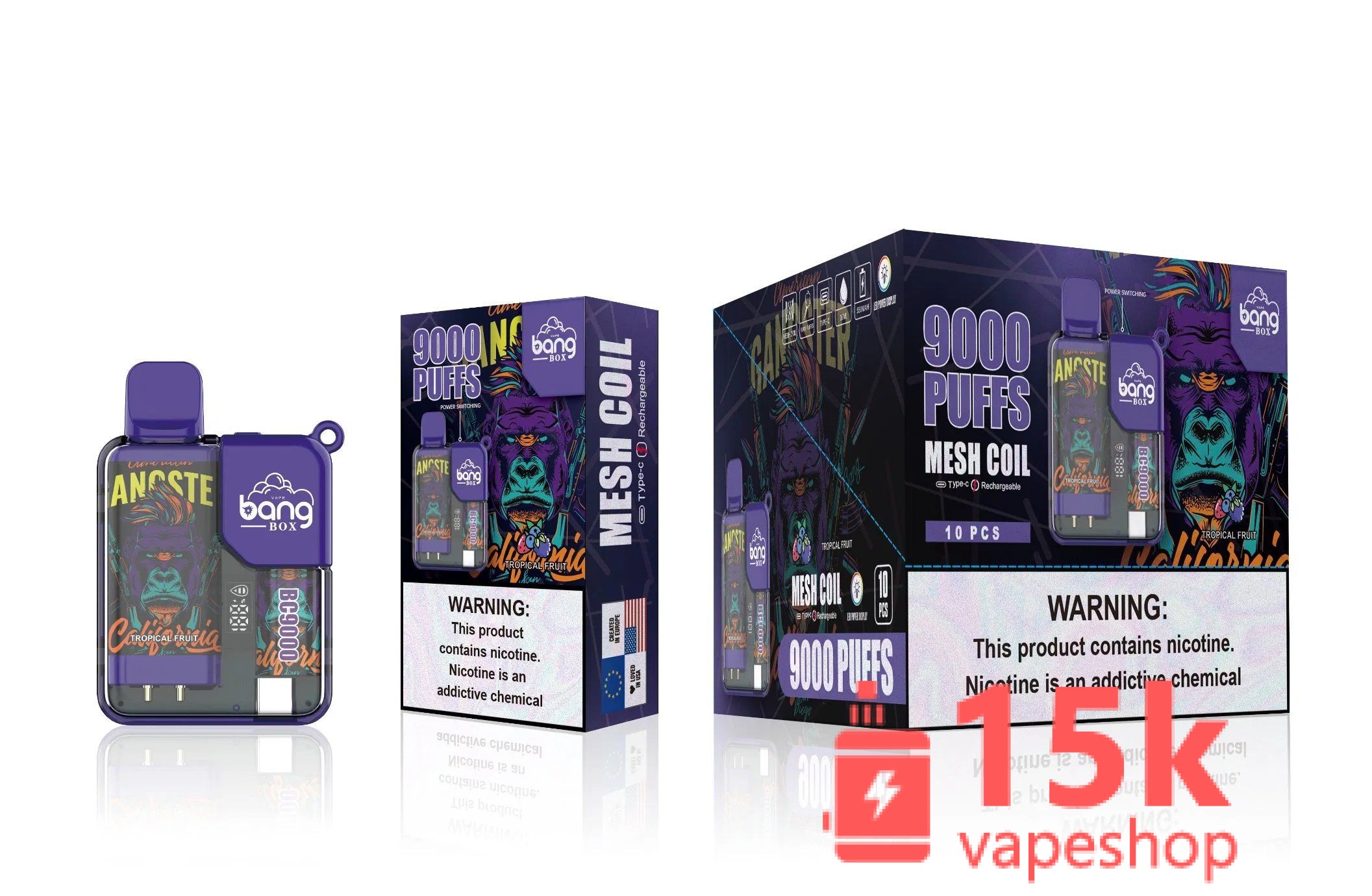 Zbood Moon Thanos Life Pod 5500 Disposable Vape - 9000 Puffs, Fruit Flavors, CE Certified - 画像 (6)
